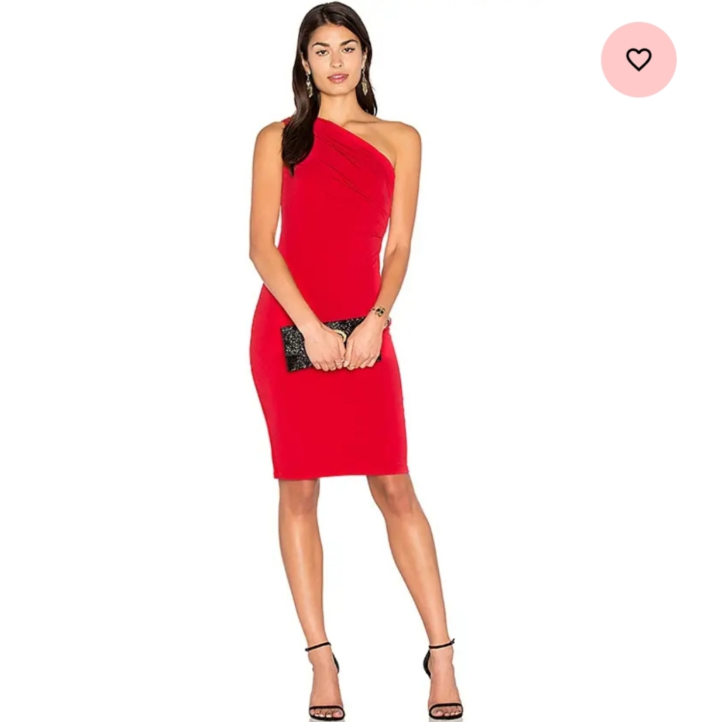 Elly One Shoulder Midi Dress In Rouge